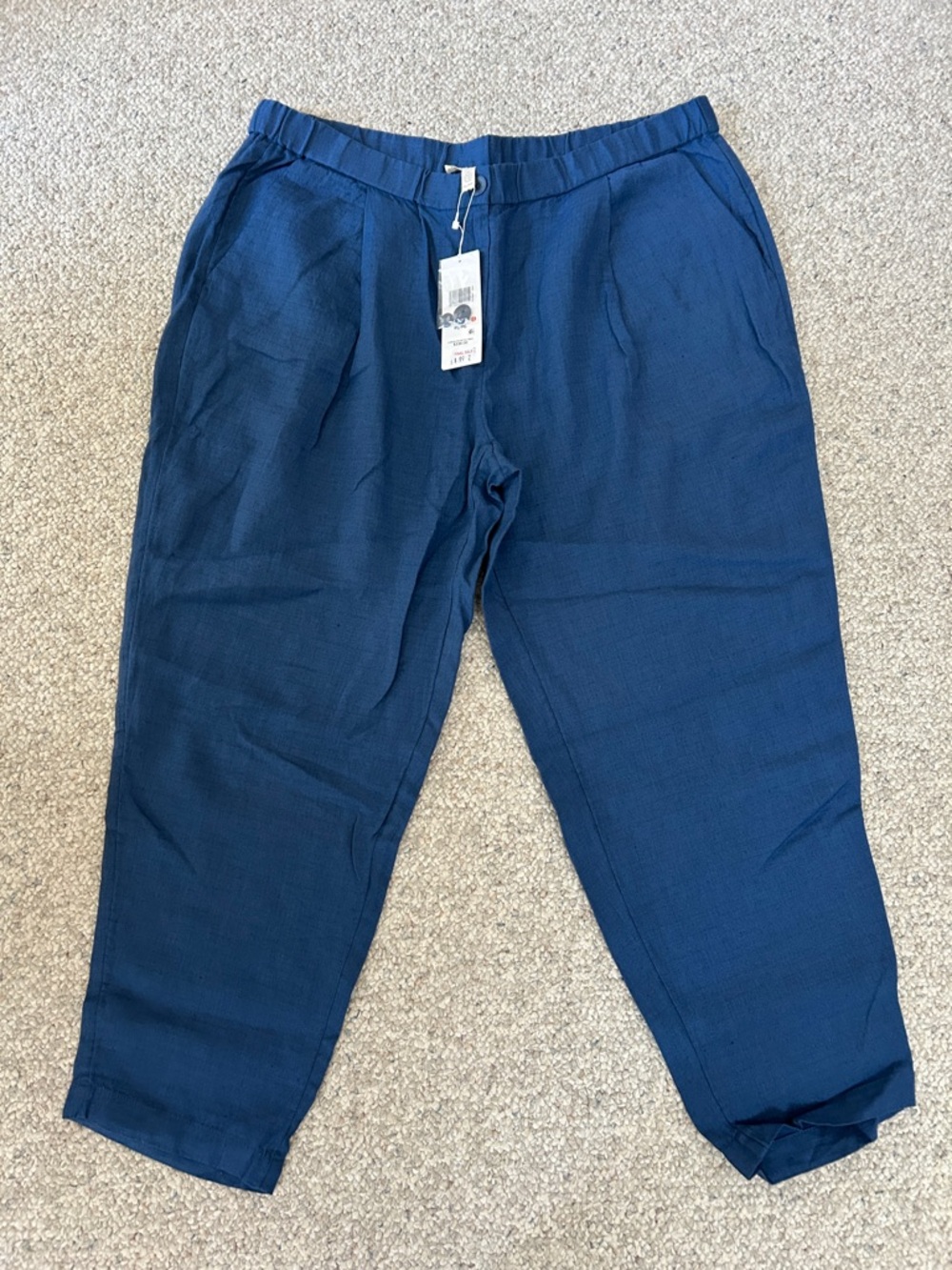 Eileen Fisher Deep Navy Relaxed Chino Pants